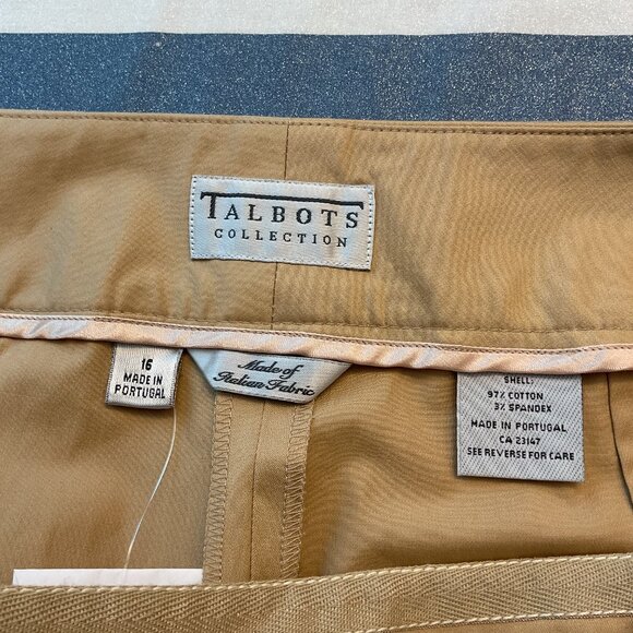 NWT Talbots Collection Misses 16 Poplin Pants - Picture 5 of 6